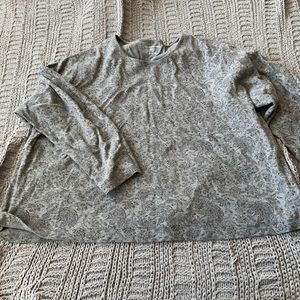 100% cotton long sleeved gray shirt